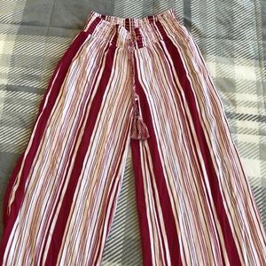 Flared striped pants